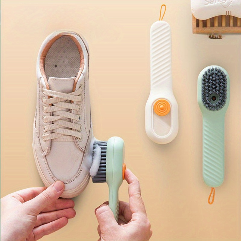Press-type Liquid-added Shoe Brush, Multifunctional Laundry, Shoe Brushing  Tool That Does Not Damage Shoes, Soft-bristle Brush, Cleaning Brush, Home  Use For Commercial Cleaning Services/shops - Temu