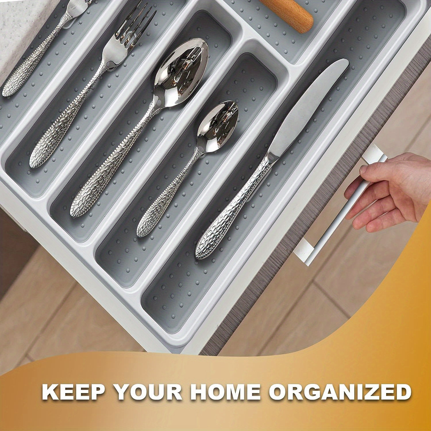 5 slot Silverware Organizer Cutlery Tray Organizer Bpa free - Temu