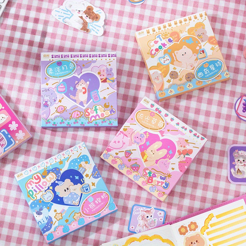 Pink Kawaii Cute Scrapbook Journal Stickers Japanese Style Diary Craft Art  46pcs