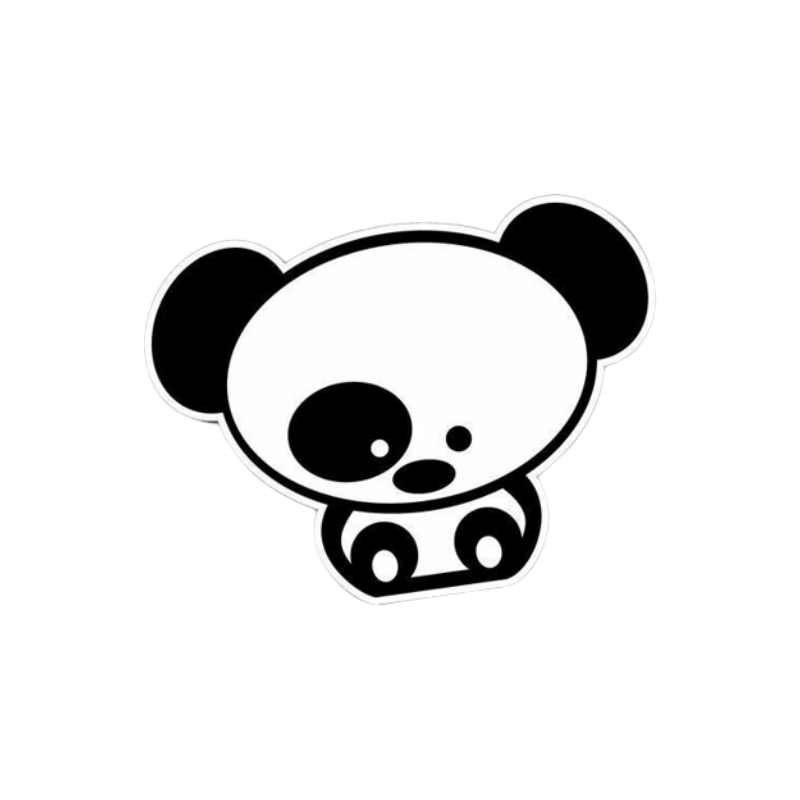 Kawaii Panda Head Sticker