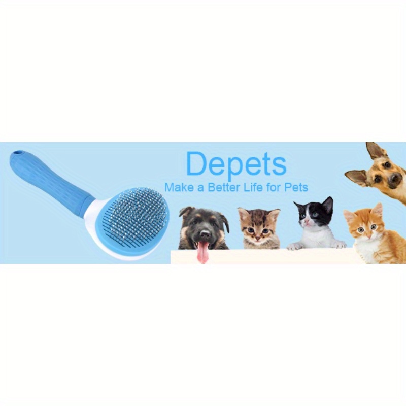 Depets Self Cleaning Slicker Brush, Dog Cat Bunny Pet Grooming Shedding  Brush - Easy to Remove Loose Undercoat, Pet Massaging Tool Suitable for  Pets