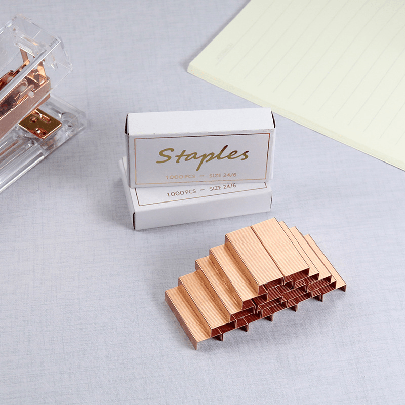 12# Rose Gold Staples Electroplated Large Staples Universal - Temu