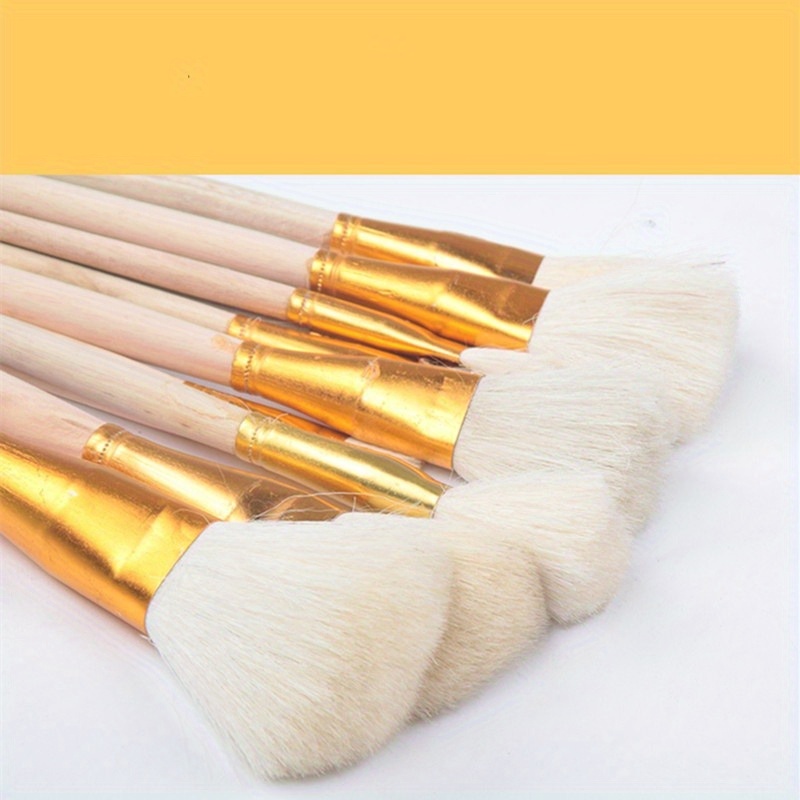 Soft Wool Craft Brushes Pen Set Paint Brush for Pottery Ceramic