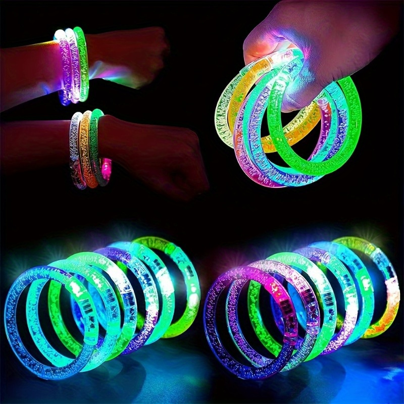 1pc, LED Sticks Bracelets Wristbands Glow in The Dark Party Supplies Neon Light Up Bracelet Toys Kids Adults Party Favor, Glow in The Dark Party