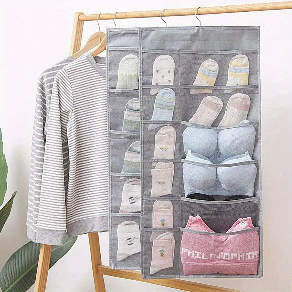 Hanging Double side Underwear Bags With Grids Durable Shelf - Temu Australia