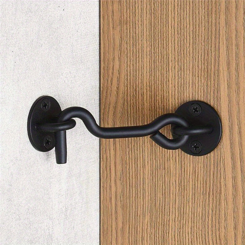 4 100mm Cabin Hook and Eye Latch Silent Lock Solid Brass Shed Door Gate  Catch Holder -  Norway