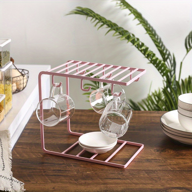 1pc Home Coffee Cup Drying Rack Glass Cup Draining Shelf Cup Drainer Stand