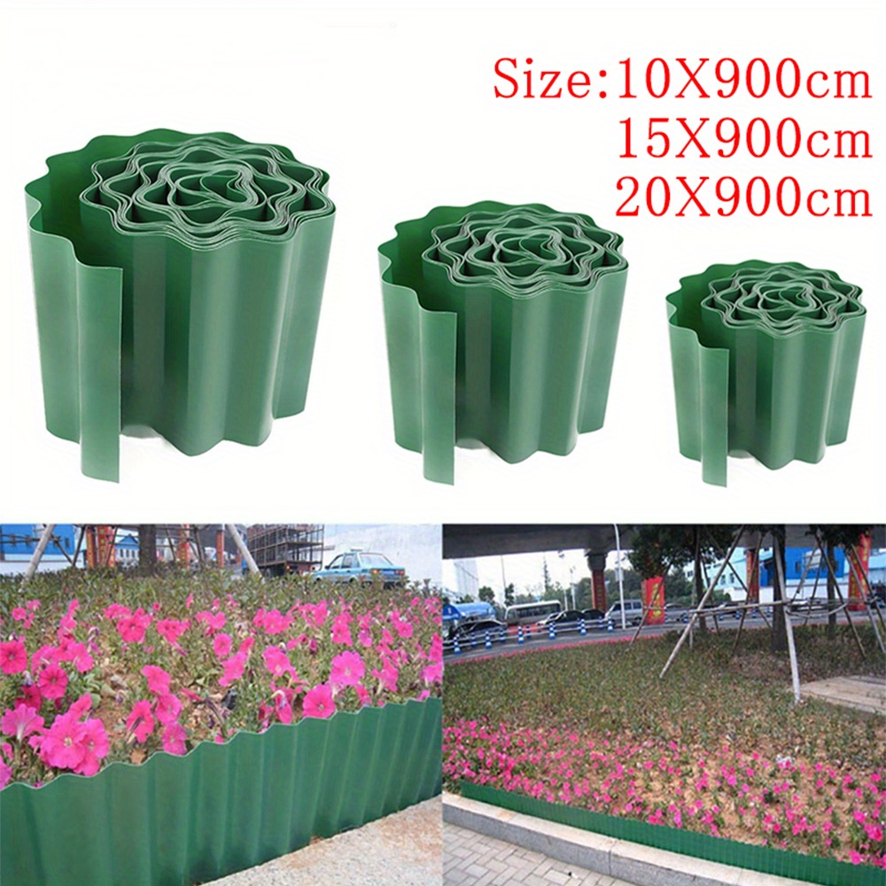 

1 Roll Garden Lawn Border Fence Home Backyard Border Fence Garden Grass Edge Border Fence Wall Gardening Supplies, 10/15/20cm*9m