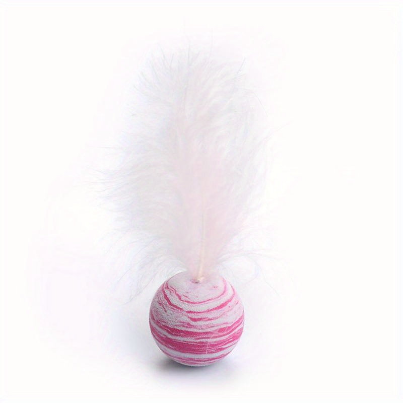 Colorful Pom Poms Balls Toy With Bell For Indoor Cats, Lightweight