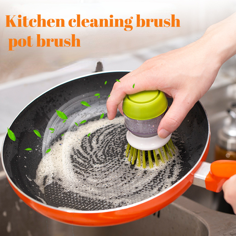 Pot Brush Dish Brush Dish Scrub Brush With Soap Dispenser For