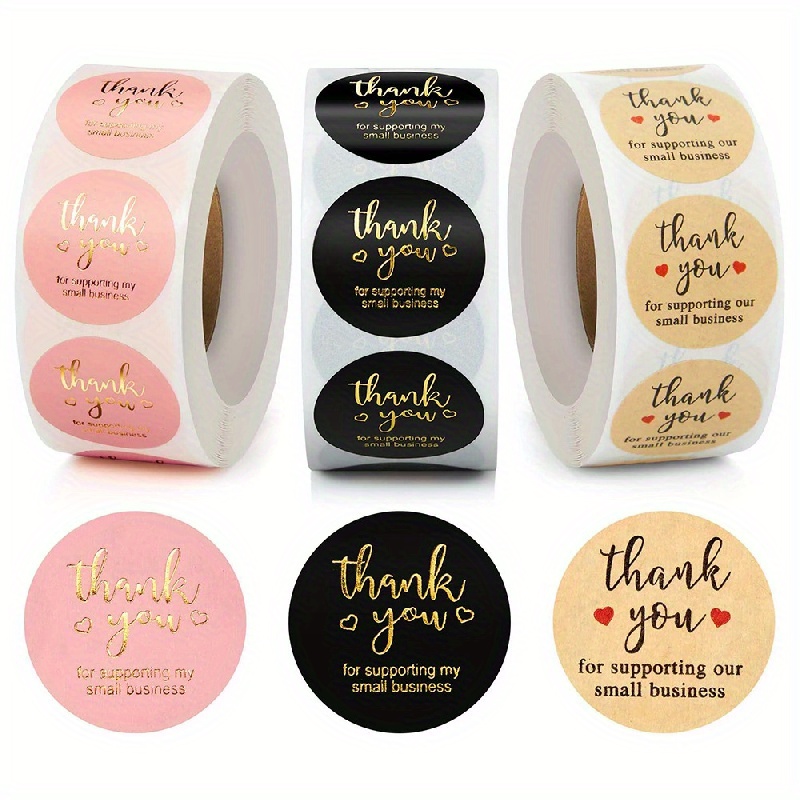 Thank You For Supporting My Business Kraft Stickers With - Temu