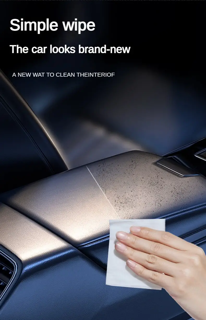 Car Interior Coating Cleaning Wipes Car Surface Plate Plastic Leather Seat  Special Decontamination Care Car Wiping Artifact