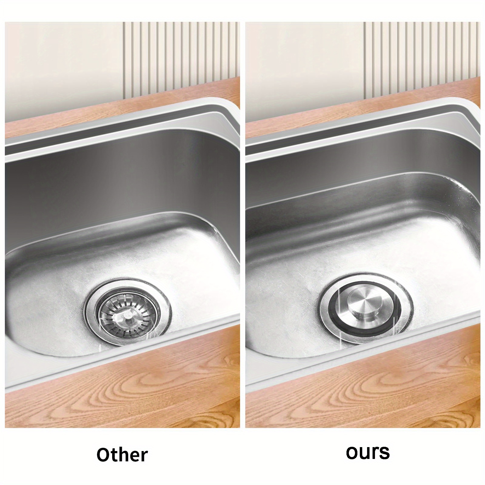 Universal Sink Stopper for Garbage Disposals in Stainless Steel