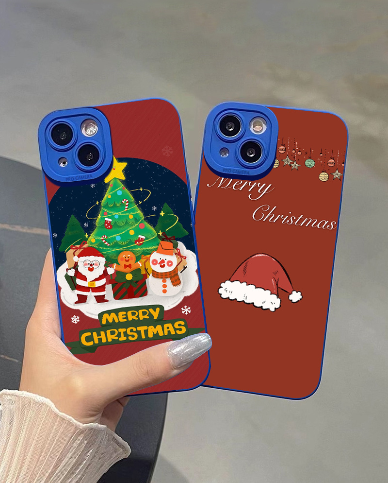 christmas christmas hats graphic silicone phone case Temu