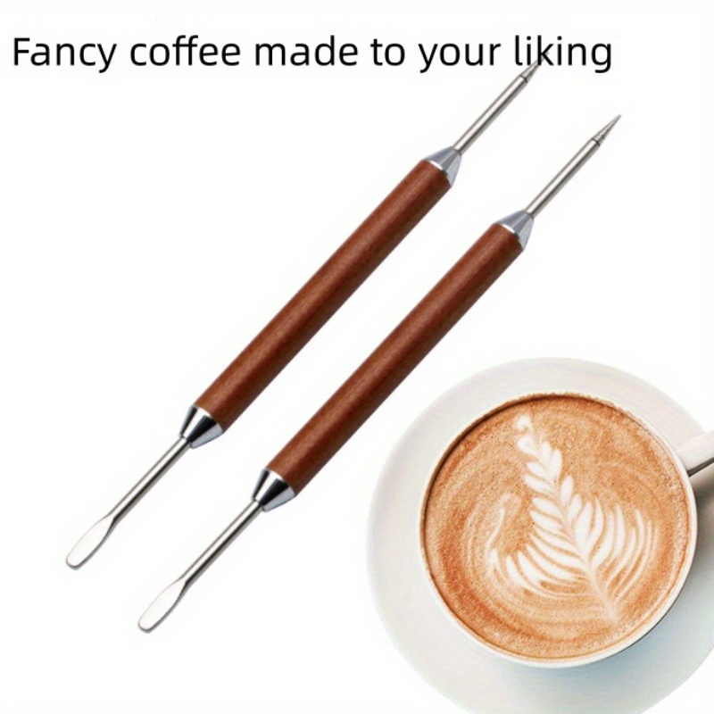 Generic iSH09-M450014mn Stainless-steel Coffee Latte Art Pen - Spice Pen  Cappuccino Espresso Machine Accessory Fancy Stitch Barista Tool, 2 Pieces