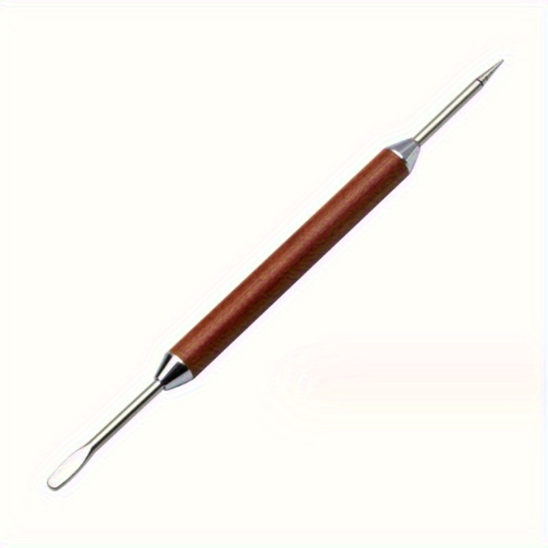 Stainless Steel Coffee Latte Pen Coffee Art Stitch Baristas Tool Coffee  Latte Needle with Wood Handle 