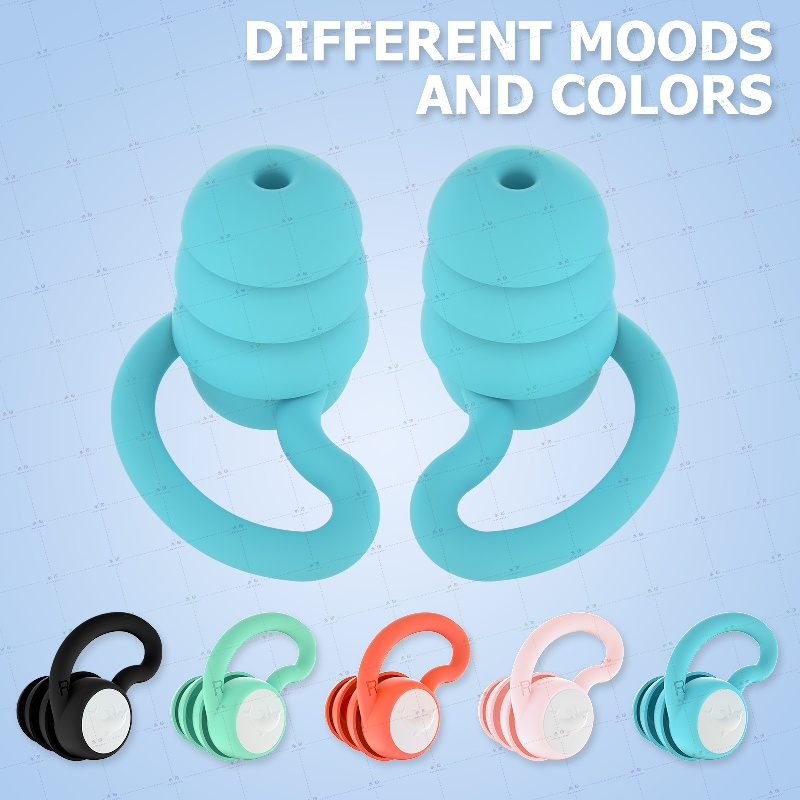 Bouchons d'oreille de sommeil, bouchon d'oreille en silicone réutilisable, bouchons  d'oreilles pour la réduction du bruit de la machine sonore, pour dormir 2  paires (s / l), natation, ronflement, concerts, W