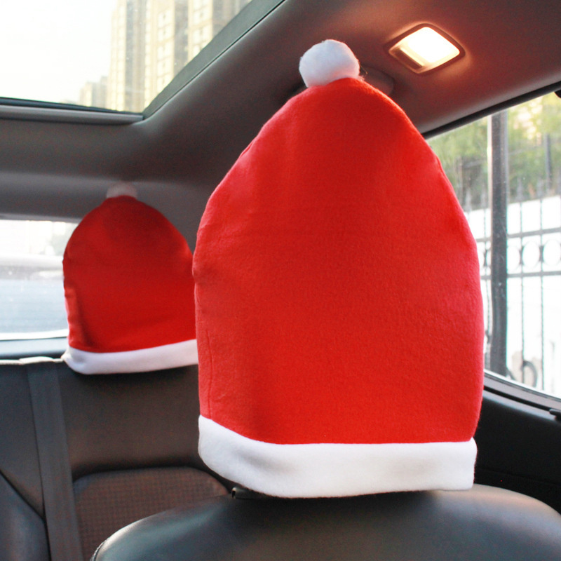 Auto Kopfstützenbezüge niedlicher Innen Weihnachtsmann Hut für Auto  Kopfstützen.