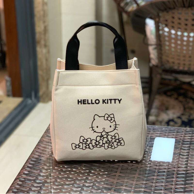 Hello Kitty Bag Y2k New Vintage Brown Women's Bag Cartoon Printed Luxury  Handbag Cylinder Bags Korean Versatile Fashion 2023 Baguette Tote Female  Girl Trendy Office Ladies Aesthetic - Temu