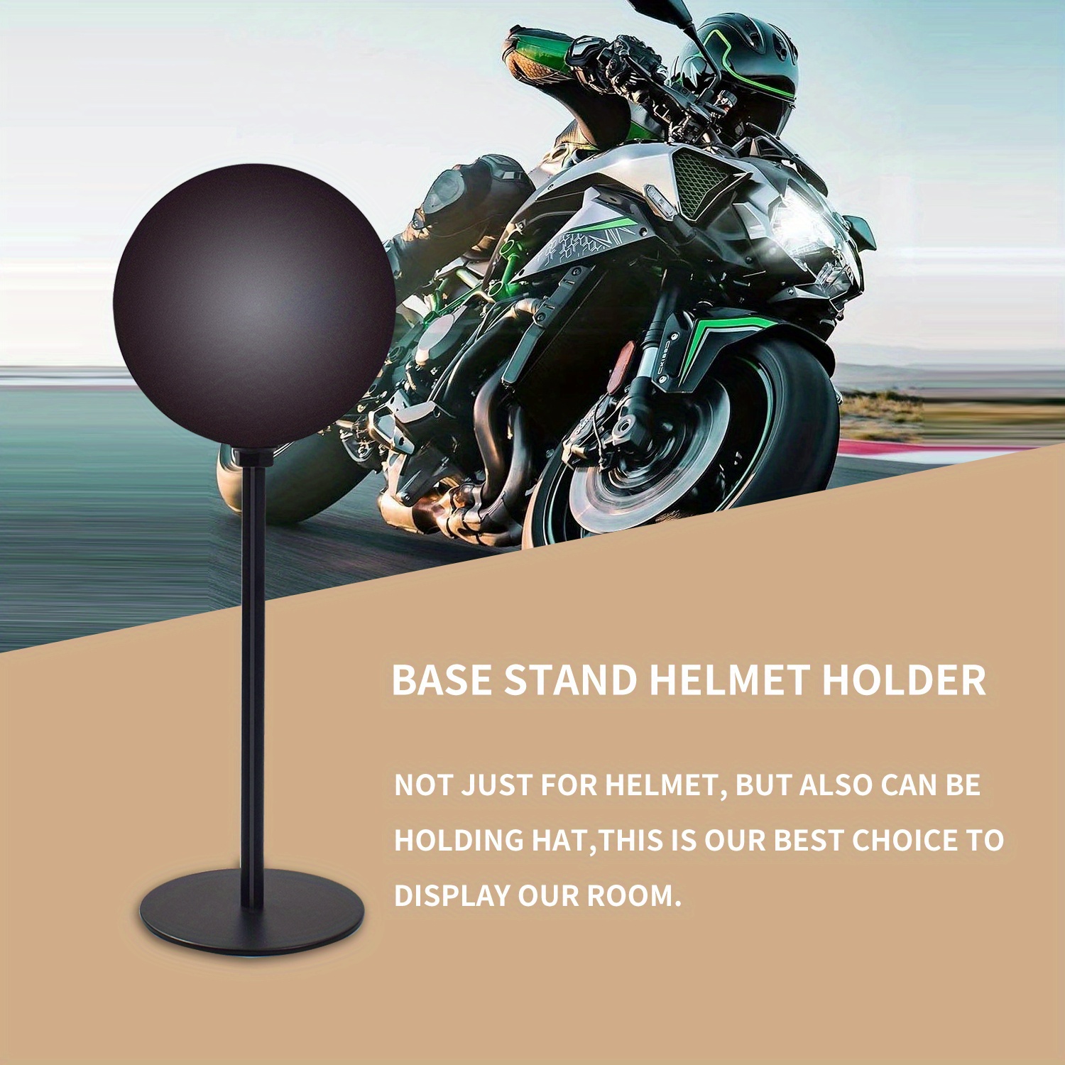 TIHOOD 6 soportes para casco de motocicleta, colgador de casco de metal,  soporte de casco montado en la pared, estante de bolas y perchero para