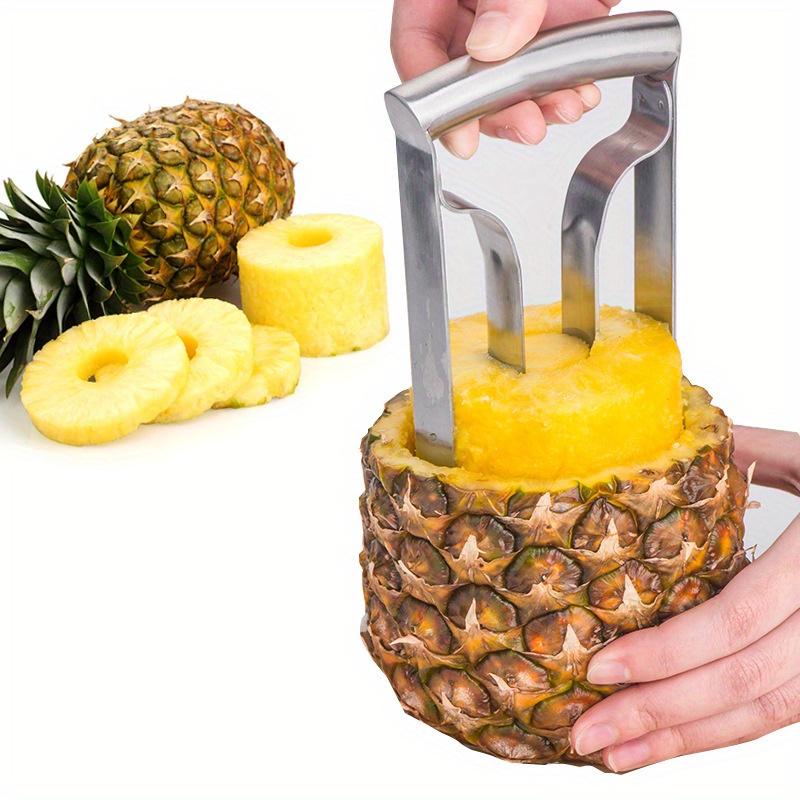 1 Pezzo Taglia Ananas In Acciaio Inossidabile, Attrezzi Da Cucina Ananas  Pelapatate Su Girello E Affettatore In Acciaio Inossidabile