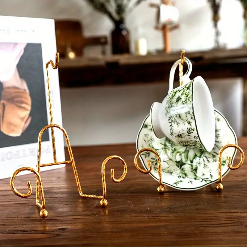 Tea Cups Display Stand, Vintage Coffee Cup Holder, Plate Water Cup