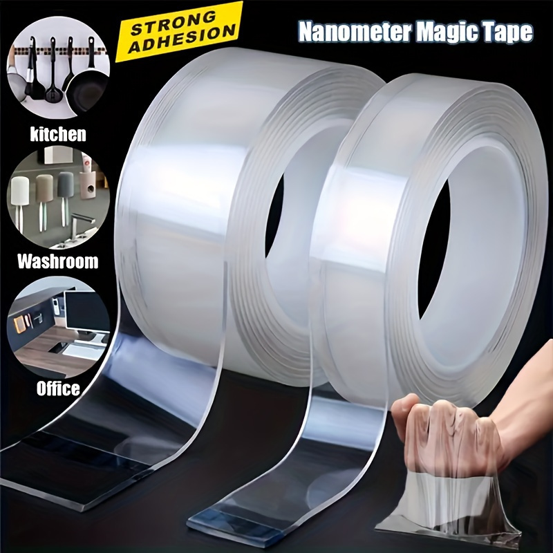  Alien Tape Nano Tape Double Sided Multipurpose Removable Tape  Adhesive Transparent Grip Mounting Tape Strong Sticky for Carpet Photo  Frame Poster Décor– 6 Pcs Clear ALIENTAPE : Office Products