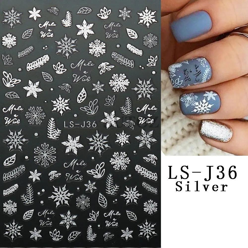 Silver Glitter Snowflake Stickers - Pack of 30