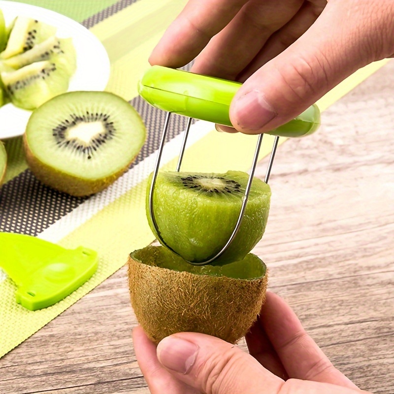 ShenMo 4 éplucheur kiwi de coupe cuillère en acier inoxydable ouvre-fruits  kiwi cuillère fruits cuillère outil kiwi trancheuse fruits aide de cuisine  