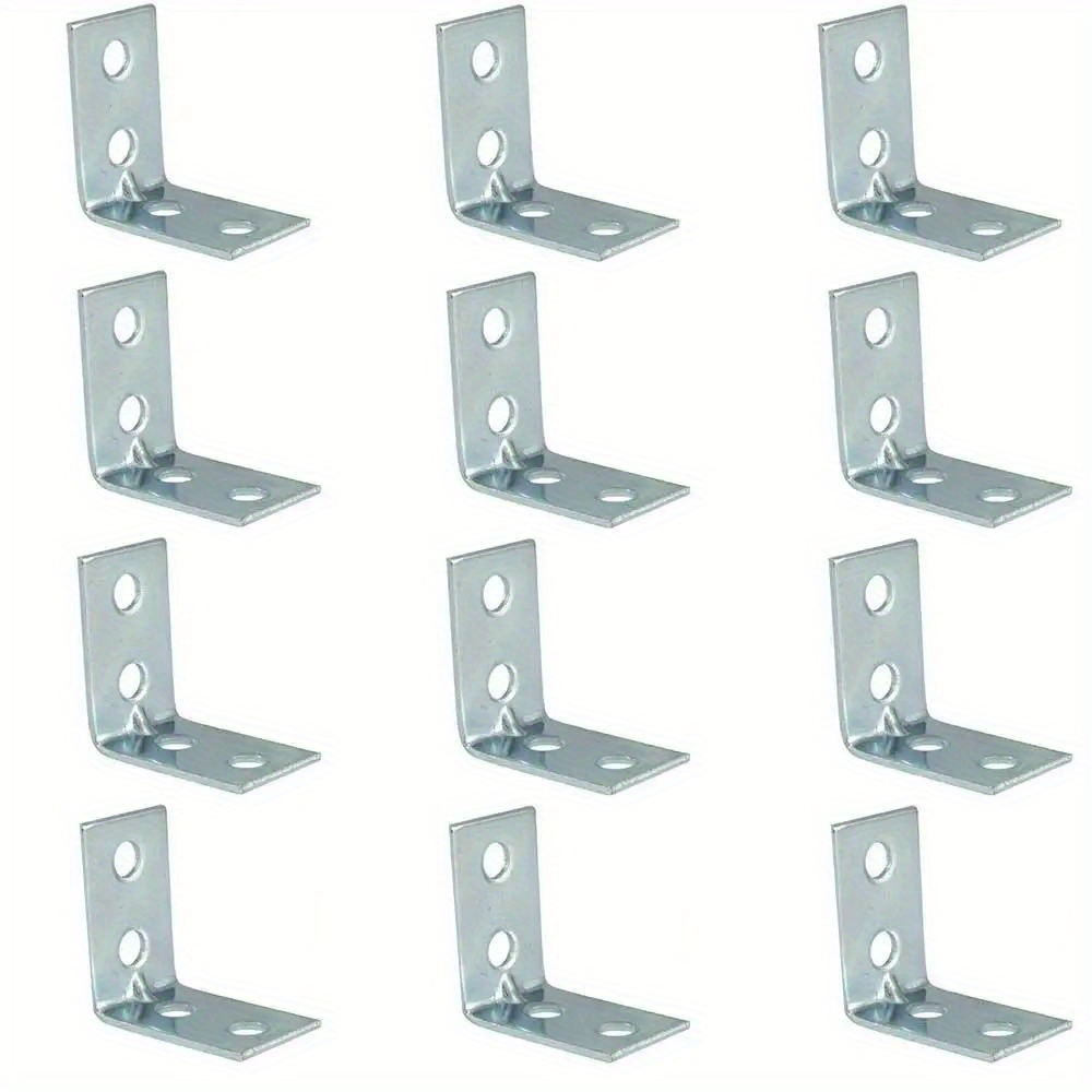 12pcs staffe angolari a forma di L staffe angolari in metallo cassetto  mensola staffa a parete fissaggio angoli ad angolo retto Brace Hardware per  mobili - AliExpress