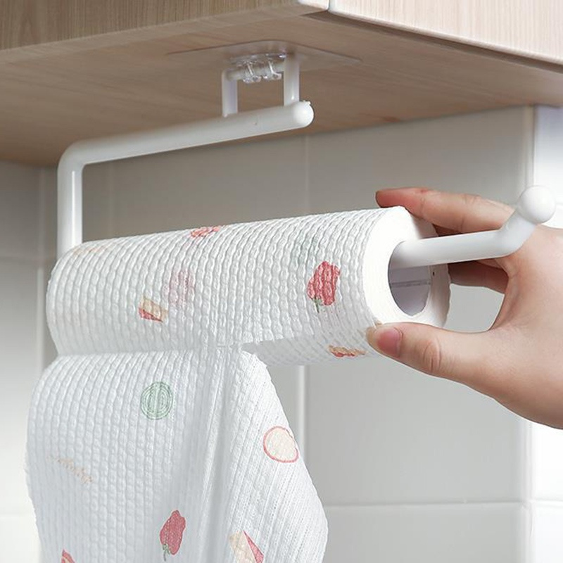 Soporte colgante para toallas de papel de cocina para cocina, baño,  dispensador de toallas de papel, colgador de rollo de pañuelos, montaje en  pared