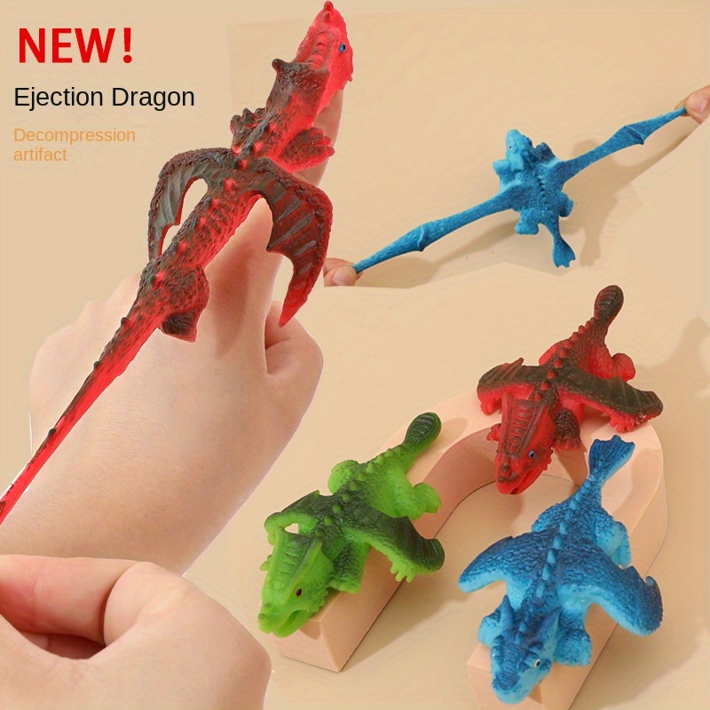 Dinosaur Finger Ejection Toy Soft Rubber Small Dinosaur - Temu