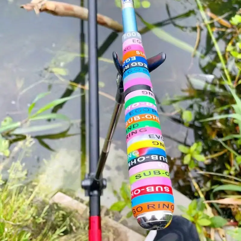 Colorful Silicone Fishing Rod Decoration Ring Non slip - Temu