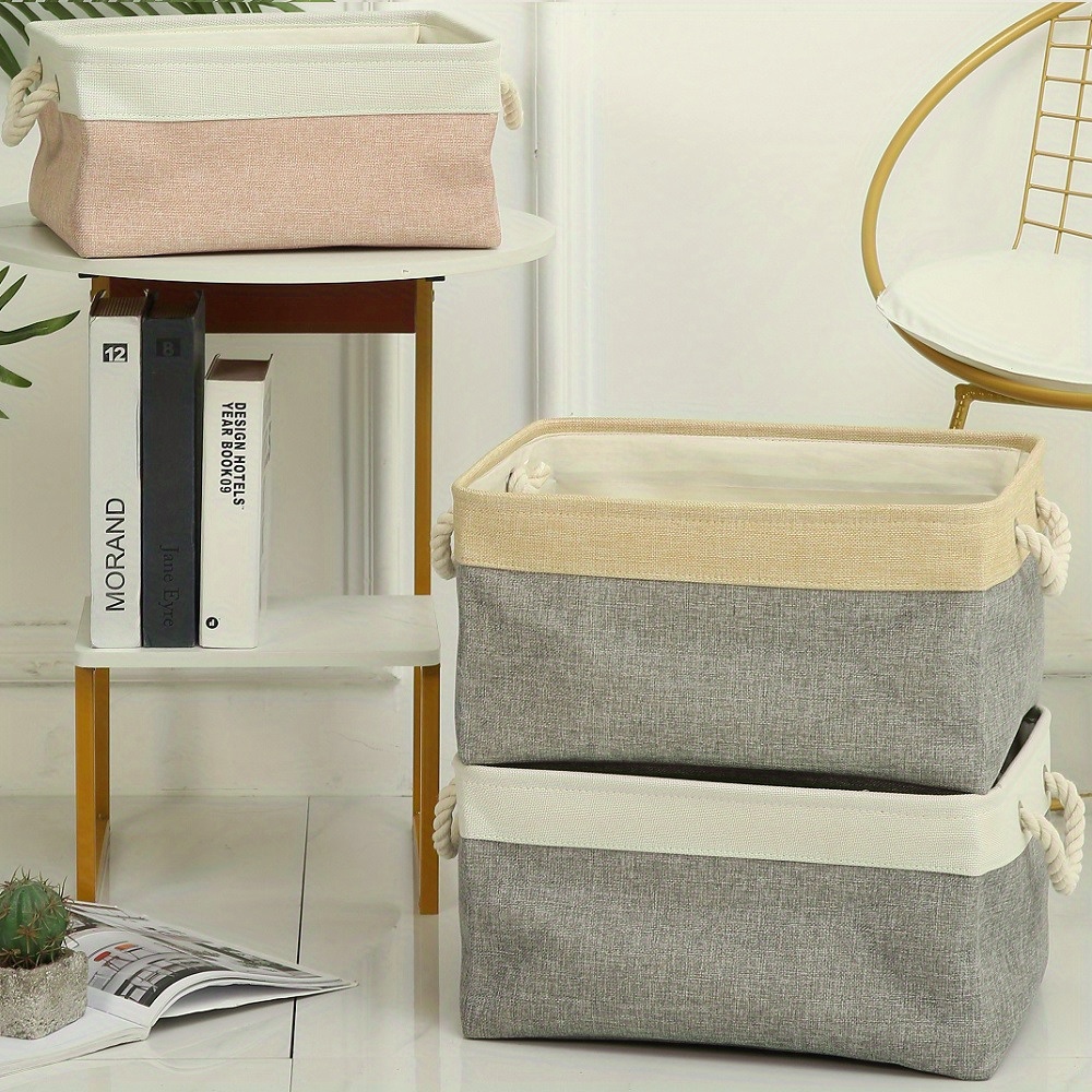 Large Storage Baskets, Fabric Storage Baskets For Organizing Nursery,  Closet Storage Baskets With Handles For Shelves Bedroom Accessories - Temu