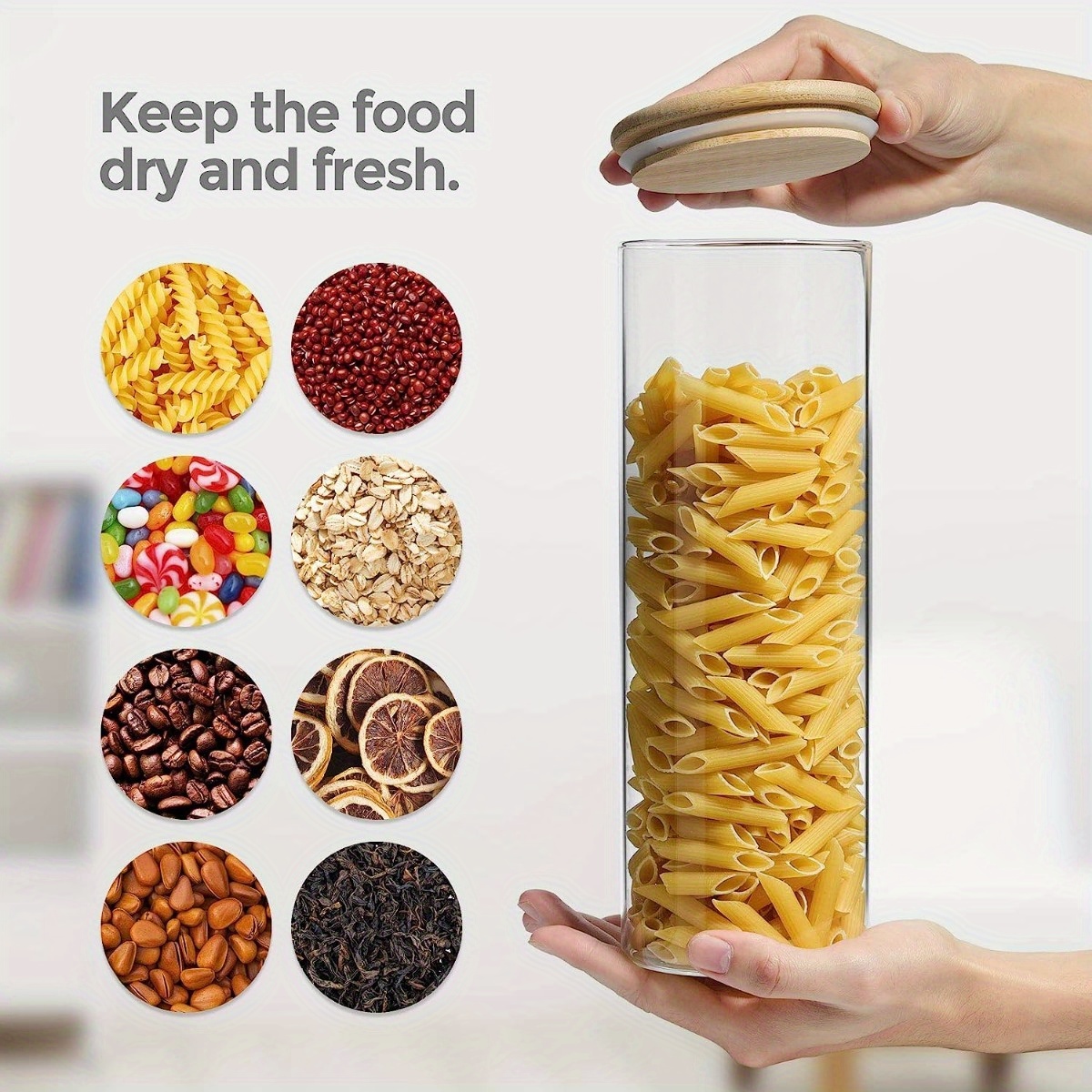 Round Noodle Storage Box Tall Clear Spaghetti Pasta Storage - Temu