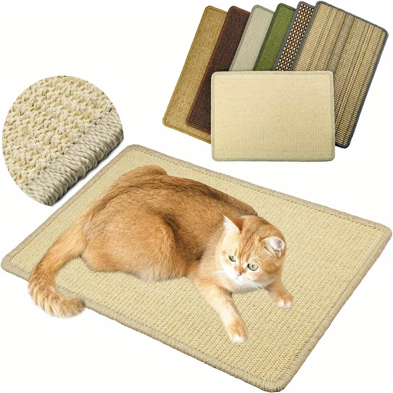 Cat Scratcher Mat Natural Sisal Cat Scratch Mats Scratching - Temu