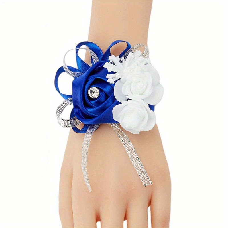 Rose Royal Wrist Corsages For Prom, Wrist Corsages For Wedding Bridal  Bridesmaid Girl Mother Women, Hand Flower For Wedding Formal Dinner Party  Homecoming Ceremony Anniversary - Temu