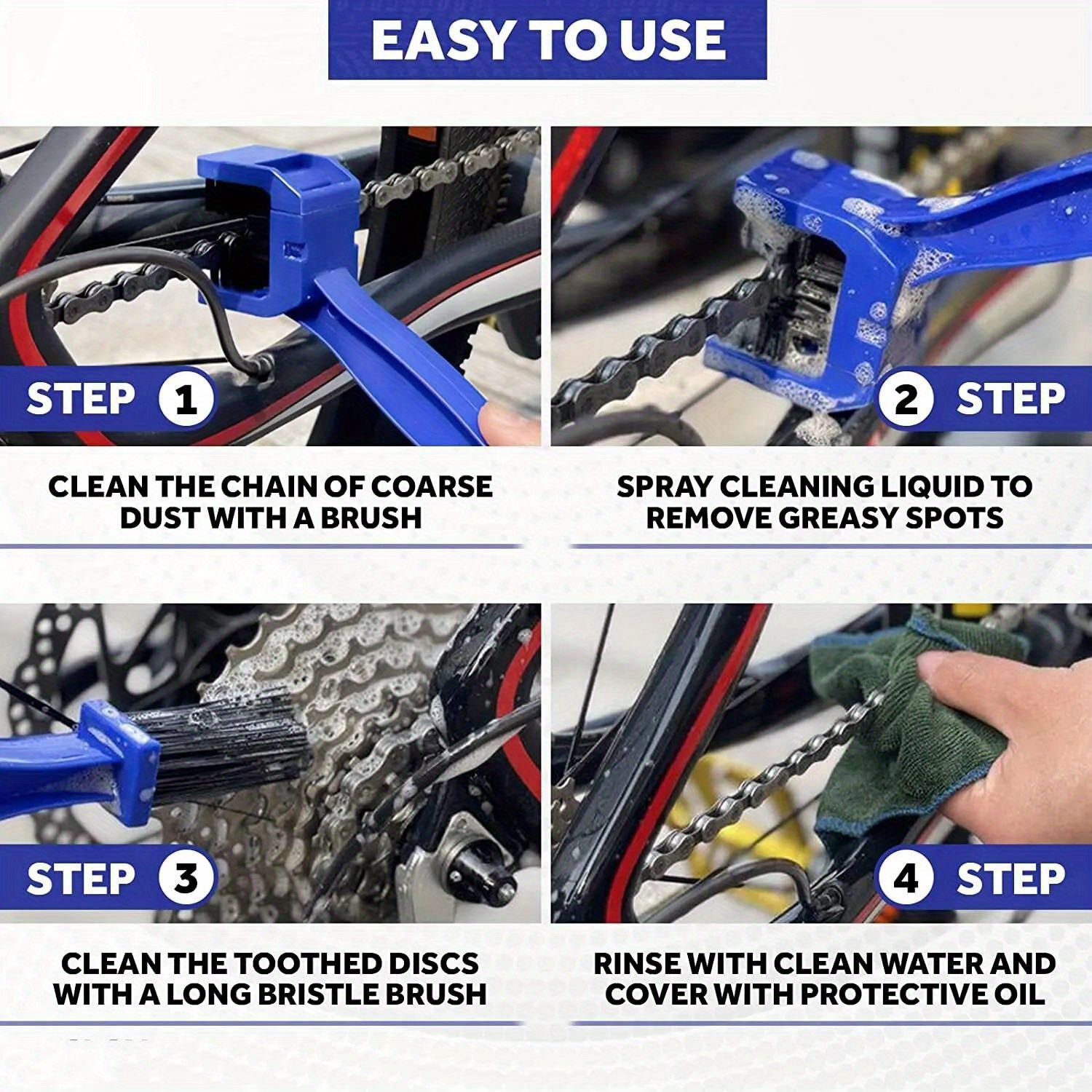 Bike chain cleaning online brush