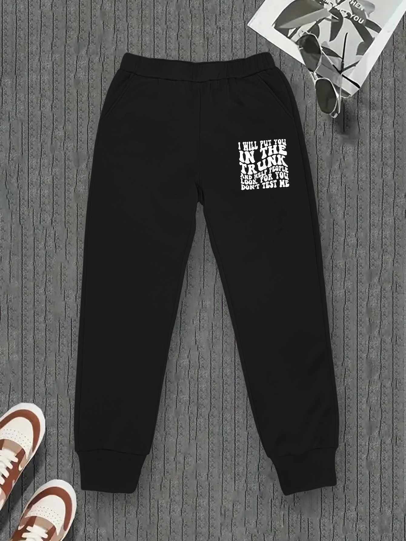 Plus Size Men's Joggers  Put In Trunk Print Sweatpants - Temu