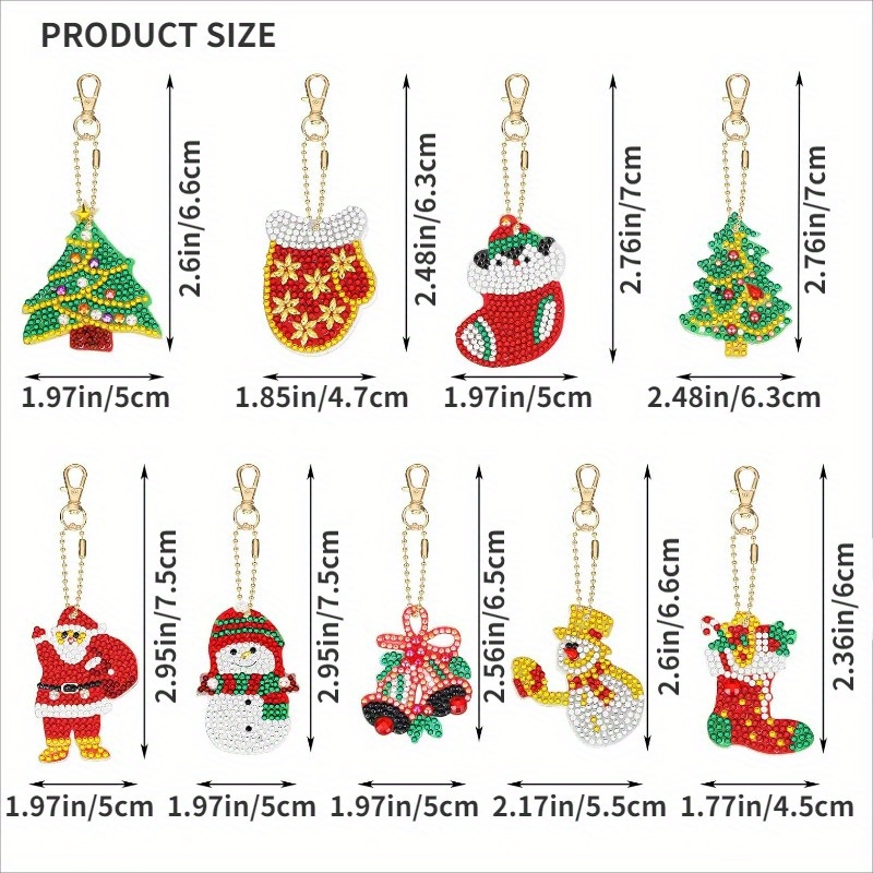 New 2023 Christmas Diamond Art Painting Ornaments Kit, 12 pcs 5D Double  Side DIY Diamond Art Keychain Kits for Kids, Christmas Pendant Crystal