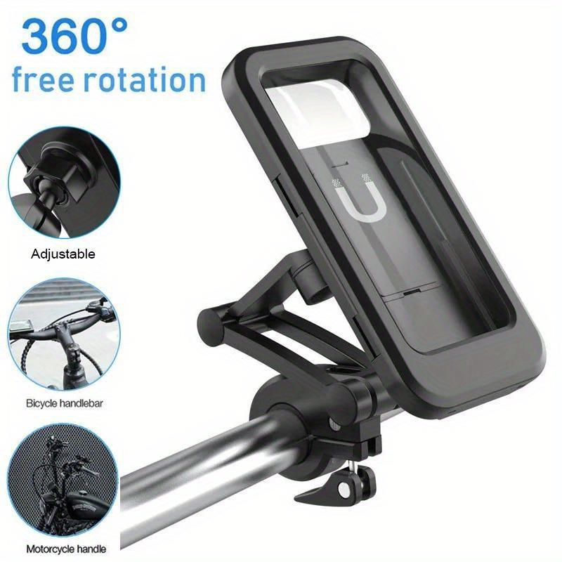  Motorcycle Universal Phone Mount Holder Waterproof Motorcycle  Cell Phone Holder with Rain Cover 360° Rotation Motorbike Rearview Mirror  Mount XL Size, fits All Mobile Phones and GPS Devices : Automotive