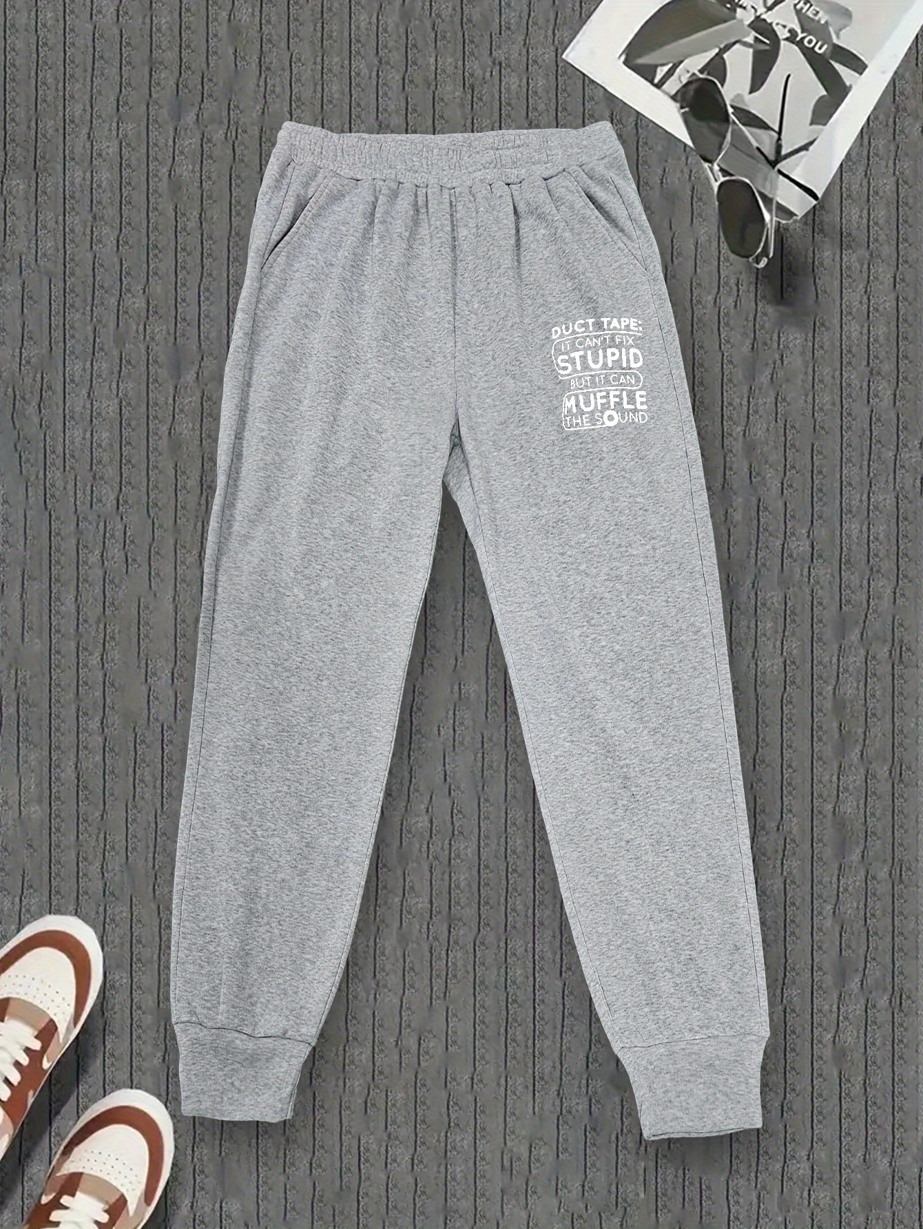 Grey Sweatpants Print Meme - Temu