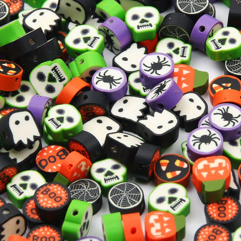 Halloween Beads for Bracelets Making Kit with Halloween Charms, DIY Skull  Beads for Jewelry Making Kit for Adults Bracelets String for Girls Jewelry  Making Supplies