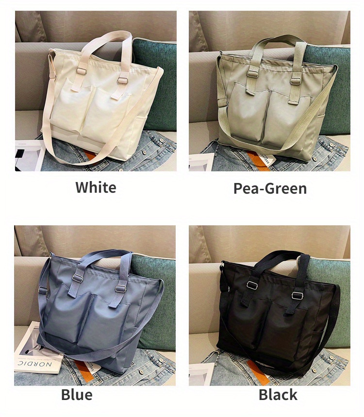 Waterproof Nylon Tote Bag Large Capacity Shoulder Bag - Temu