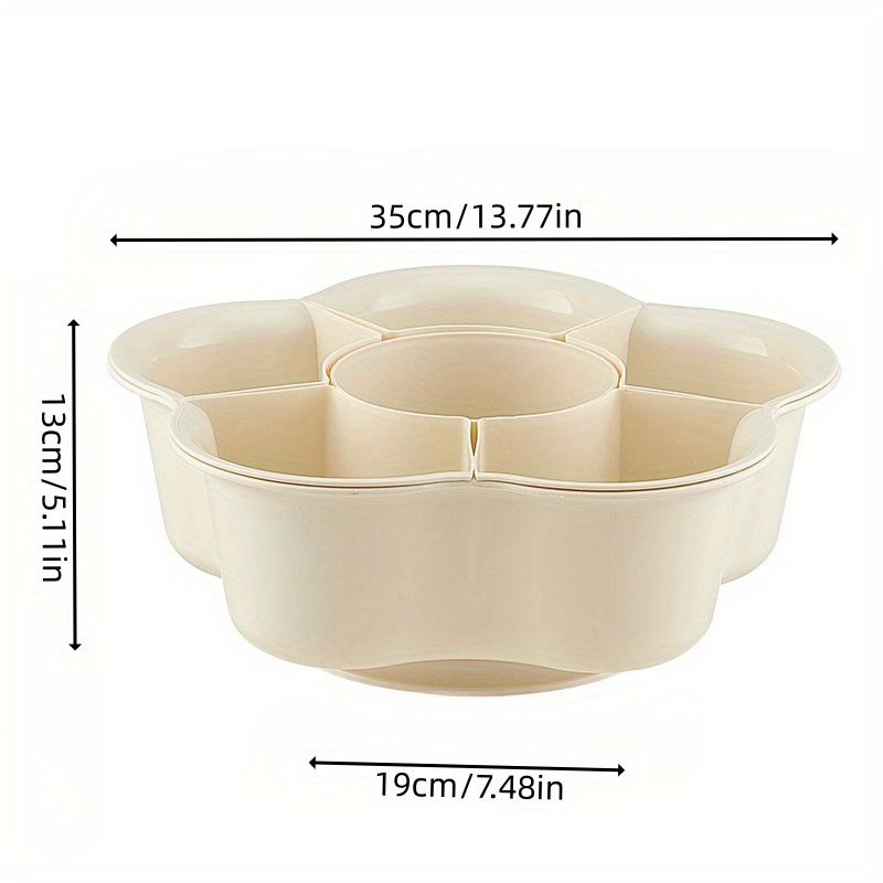 Zilpoo 2 Pack - Candy and Nut Serving Container, Appetizer Tray with Lid, 6  Compartment Round Plastic