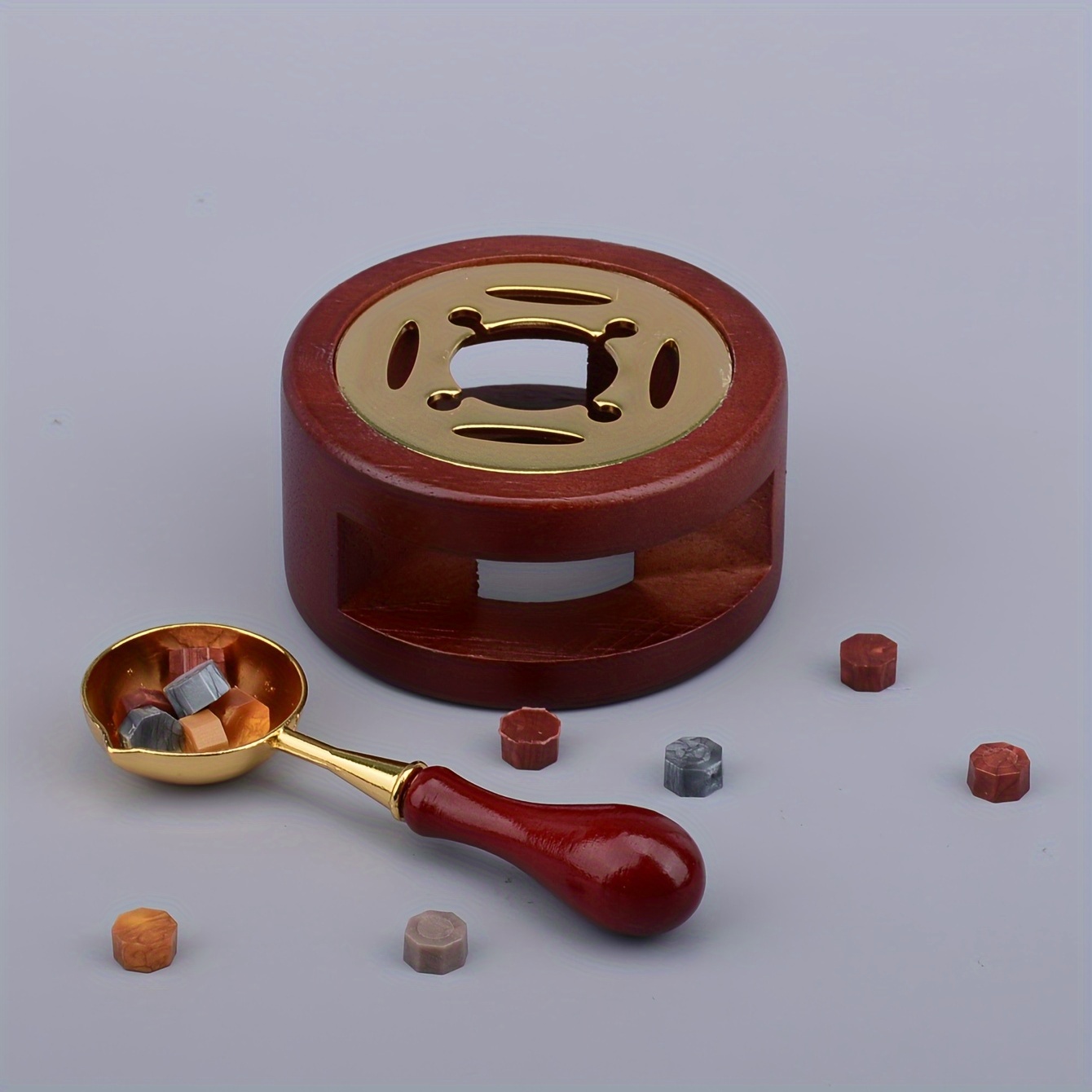 Brown Wax Seal Stove And Brown Wax Seal Spoon Perfect For - Temu