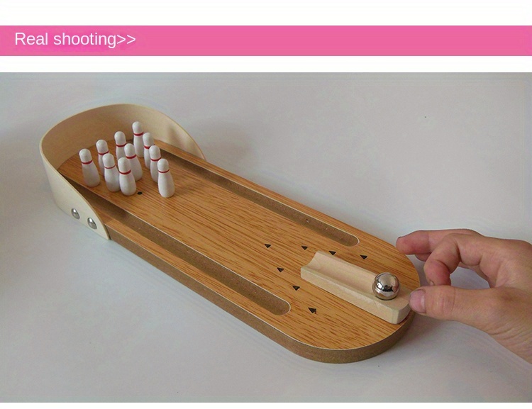 教育用木製玩具 ミニボウリングゲーム 親子インタラクティブ卓上