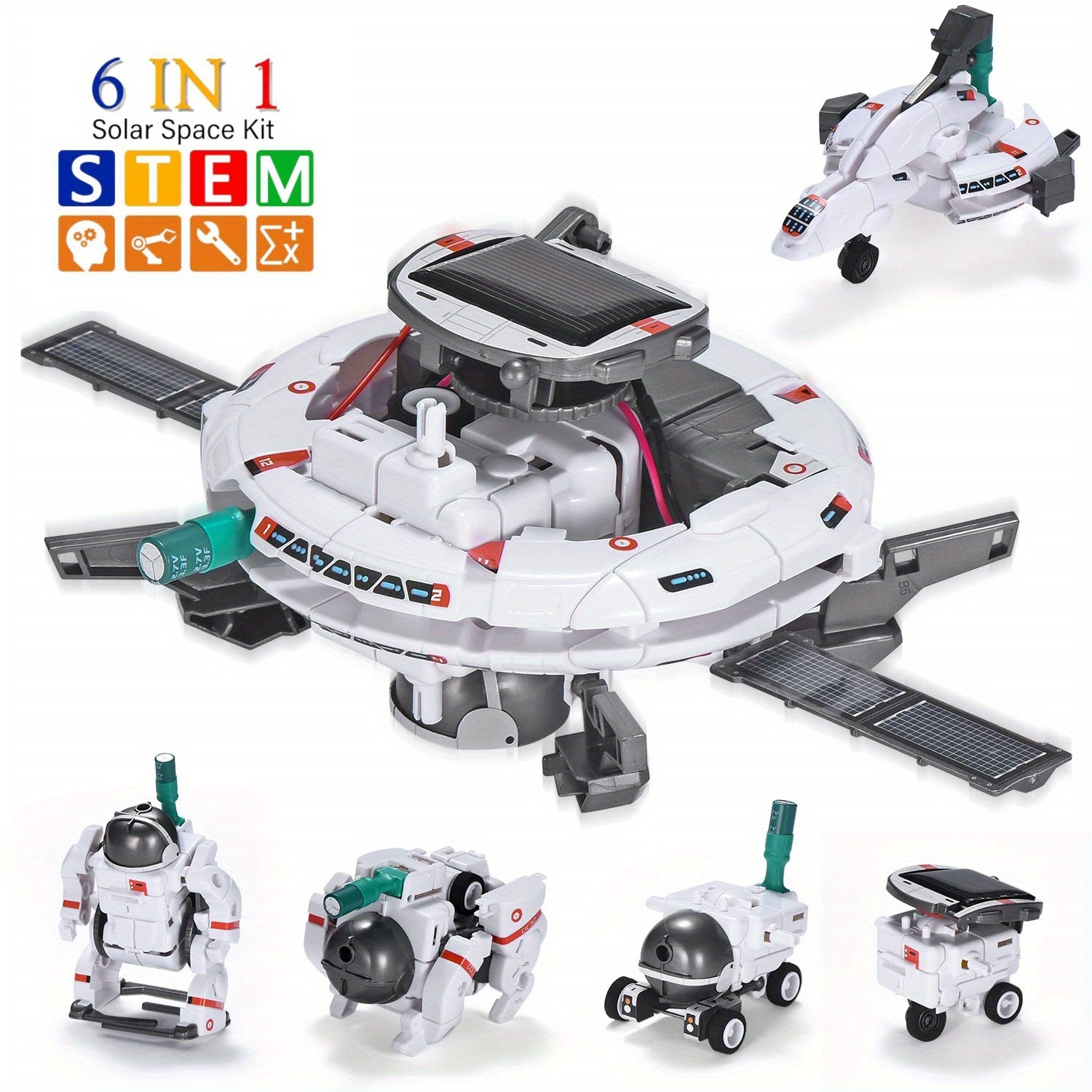 12 en 1 Kit de robot solar STEM: set educativo de experimentos de ciencias,  ¡el regalo ideal para niños y niñas, obsequio de Navidad y Halloween, pres