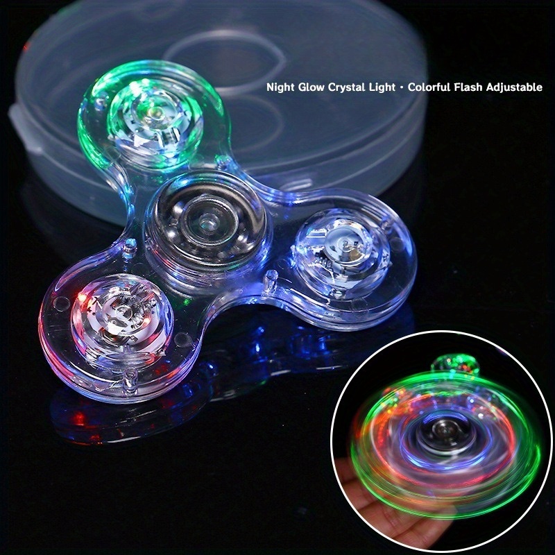 Luminous Fidget Spinner LED Light Hand Spinner Transparent Glow