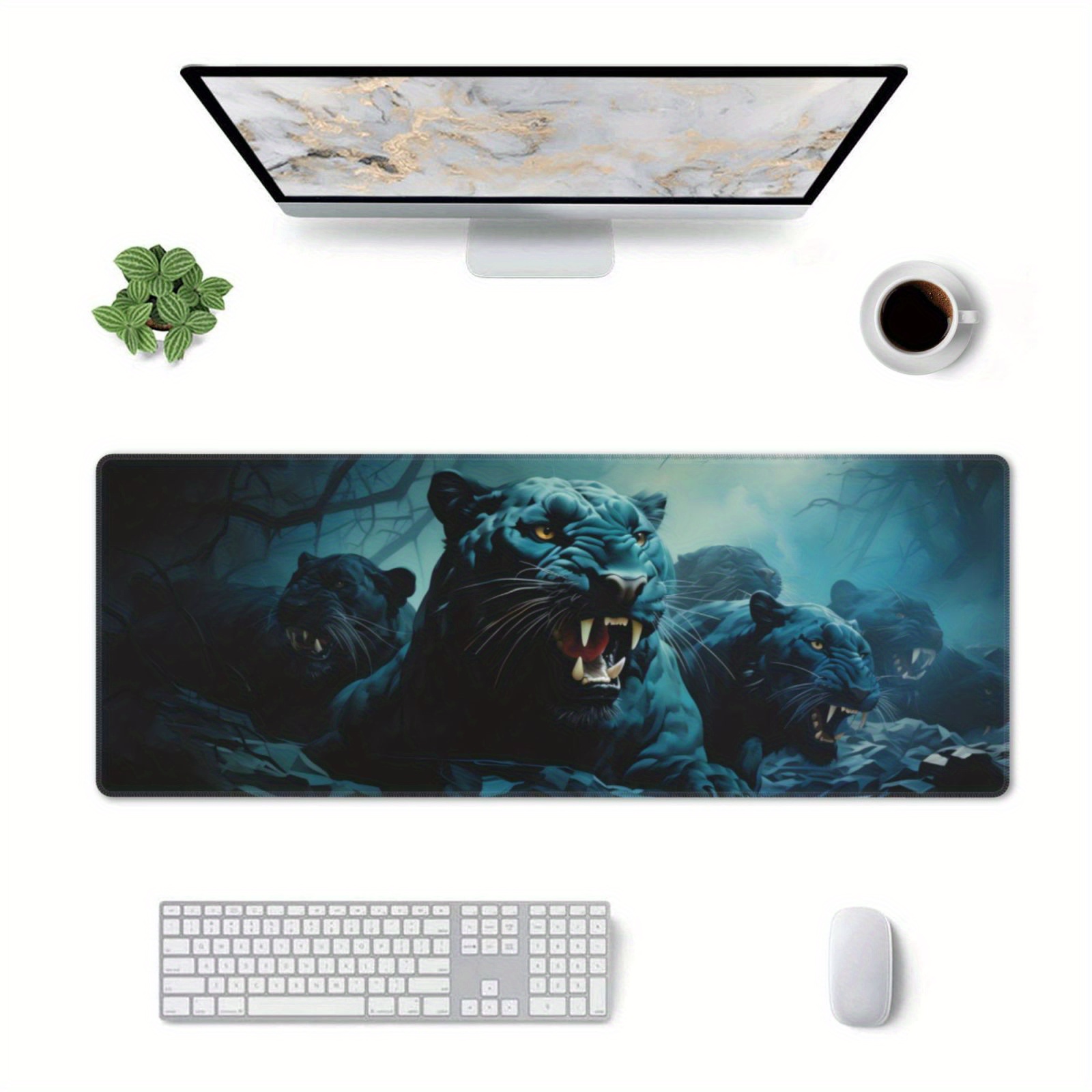 Leopard Grande Mouse Pad Tappetino Da Scrivania Esteso XL Tastiera Mat  Lungo Mousepad Per Decorare Il Tappetino In Gomma Antiscivolo Con Bordi  Cuciti Per Lavoro Di Gioco - Temu Italy